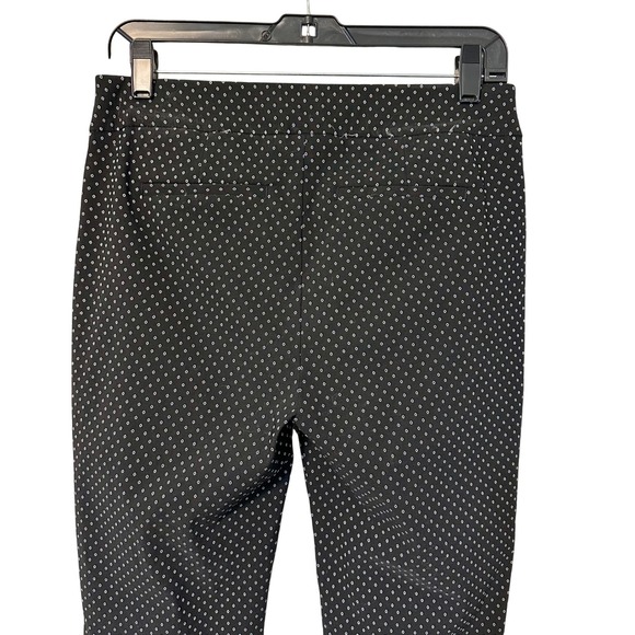 Chicos Black White Polka Dot Pull-On Straight Leg Ankle Pants Women Size 0P(6P) - Picture 7 of 11